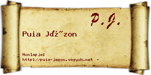 Puia Jázon névjegykártya
